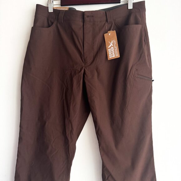 Eddie Bauer Brown Nylon Rainier Lined Pant 14 - Picture 4 of 9